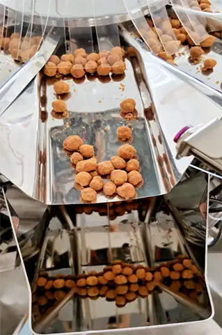 The-multi-head-weigher-located-above-the-machine-conveys-precisely-weighed-batches-of-products-to-the-timing-gate